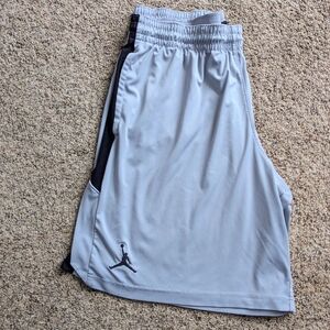 Jordan Men's Gray and Black Athletic Shorts